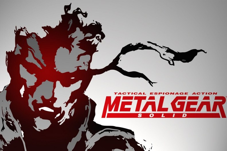 Metal Gear Solid: Solid Snake on a gray background.